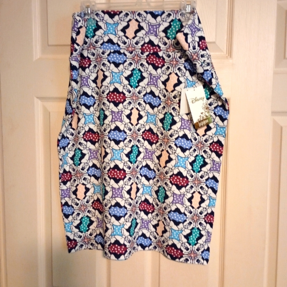 NWT LuLaRoe Minnie Mouse Print Skirt Size 3XL